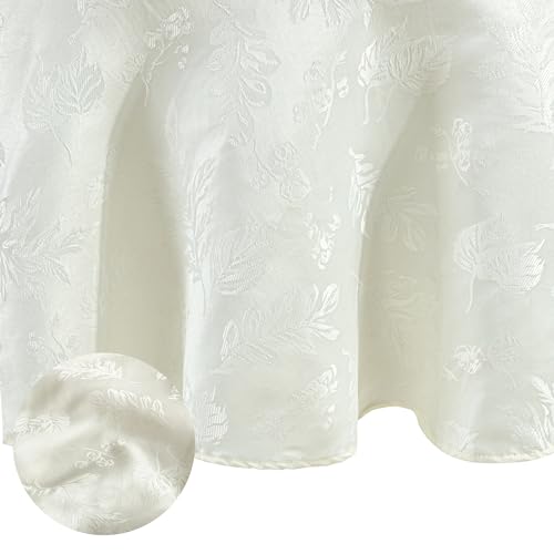 Elrene Home Fashions Elegant Woven Leaves Jacquard Damask Tablecloth, 70" Round, Ivory Elrene Home Fashions Elegant Woven Leaves Jacquard Damask Tablecloth, 70" Round, Ivory von Elrene
