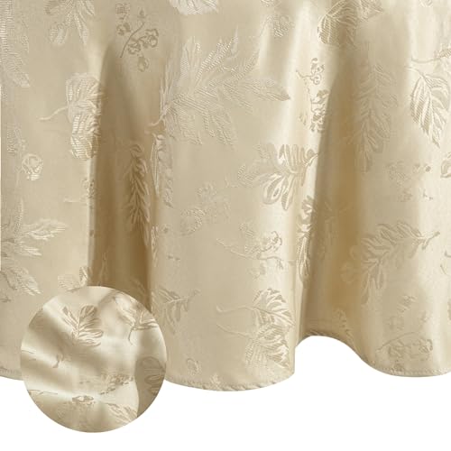Elrene Home Fashions Elegant Woven Leaves Jacquard Damask Tablecloth, 70" Round, Taupe Elrene Home Fashions Elegant Woven Leaves Jacquard Damask Tablecloth, 70" Round, Taupe von Elrene