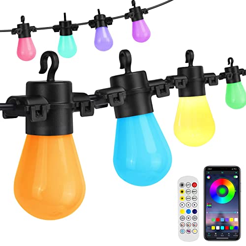 Elrigs Lichterkette Außen, LED Bunt Lichterkette Innen mit Strom o. 5V USB Stromversorgung, 11m mit 12 Wetterfest Glühbirne für Balkon, Kinderzimmer, Camping, verlängerbar bis 33m von Elrigs