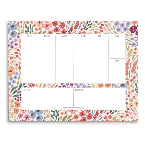 Elyse Breanne Design, 50 Seiten, bunt bedruckte Blätter, 21,6 x 27,9 cm, abreißbarer Notizblock, ewiger Kalender, To-Do-Liste, Aufgabendiagramm, Wochenplaner, Landschaftsblüten Elyse Breanne Design, 50 Seiten, bunt bedruckte Blätter, 21,6 x 27,9 cm, abreißbarer Notizblock, ewiger Kalender, To-Do-Liste, Aufgabendiagramm, Wochenplaner, Landschaftsblüten von Elyse Breanne Design