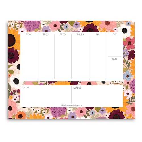 Elyse Breanne Design, 50 Seiten, bunt bedruckte Blätter, 21,6 x 27,9 cm, abreißbarer Notizblock, ewiger Kalender, To-Do-Liste, Aufgabendiagramm, Wochenplaner, Regenbogengarten Elyse Breanne Design, 50 Seiten, bunt bedruckte Blätter, 21,6 x 27,9 cm, abreißbarer Notizblock, ewiger Kalender, To-Do-Liste, Aufgabendiagramm, Wochenplaner, Regenbogengarten von Elyse Breanne Design