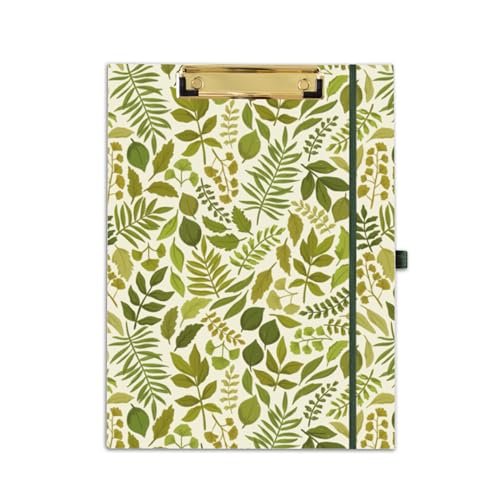 Elyse Breanne Design, Clipfolio, Portfolio und Klemmbrett, inklusive 40 linierten Blättern, Rechtsblock, integrierte Taschenmappen, um organisiert und professionell zu halten, Waldboden von Elyse Breanne Design