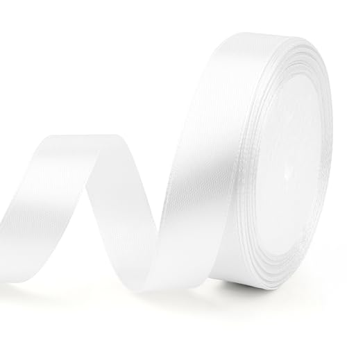 Geschenkband Weiss Weiß Gurtband Satinband Weiss 20mm, 23m Schleifenband für Hochzeit Deko Satinband Weiß für Baby Shower Geburtstags Geschenke Satinbänder Geschenkverpackung Weihnachtsgeschenke Geschenkband Weiss Weiß Gurtband Satinband Weiss 20mm, 23m Schleifenband für Hochzeit Deko Satinband Weiß für Baby Shower Geburtstags Geschenke Satinbänder Geschenkverpackung Weihnachtsgeschenke von EmDryze