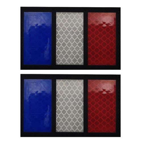EmWoot Aufnäher mit französischer Flagge, 8,9 x 5,1 cm, IR-Infrarot, reflektierend, lasergeschnitten, taktischer Moral, Haken und Schlaufe, 2 Stück (schwarz 02) von EmWoot