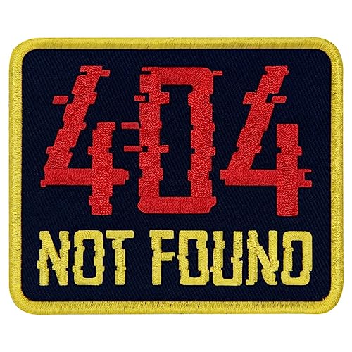 404 Not Found Bestickter Aufnäher mit Haken- und Flauschbänder von EmbTao