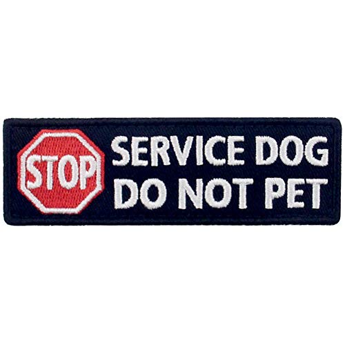 Aufnäher mit Aufschrift "Service Dog Do Not Pet Westen/Geschirr", bestickt, Klettverschluss von EmbTao