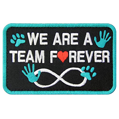 Aufnäher mit Aufschrift "Service Dog We are a Team Forever", bestickt, mit Klettverschluss von EmbTao