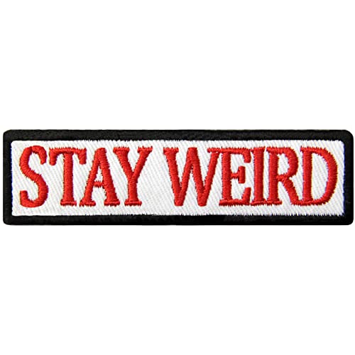 Bleib verrückt Stay Weird Bestickter Aufnäher mit Haken- und Flauschbänder Bleib verrückt Stay Weird Bestickter Aufnäher mit Haken- und Flauschbänder von EmbTao