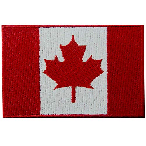 Kanada-Flagge Bestickter Aufnäher mit Haken- und Flauschbänder von EmbTao