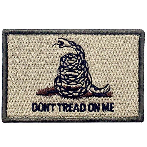 Don't Tread On Me Tactical Embroidered Moral Applique Fastener Hook & Loop Patch - Coyote Tan von EmbTao