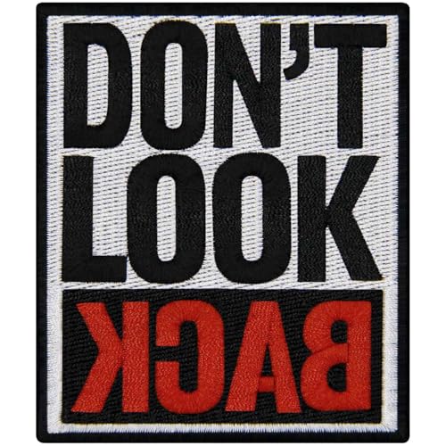 EmbTao Aufnäher mit Aufschrift "Don't Look Back", bestickt, zum Aufbügeln oder Aufnähen EmbTao Aufnäher mit Aufschrift "Don't Look Back", bestickt, zum Aufbügeln oder Aufnähen von EmbTao
