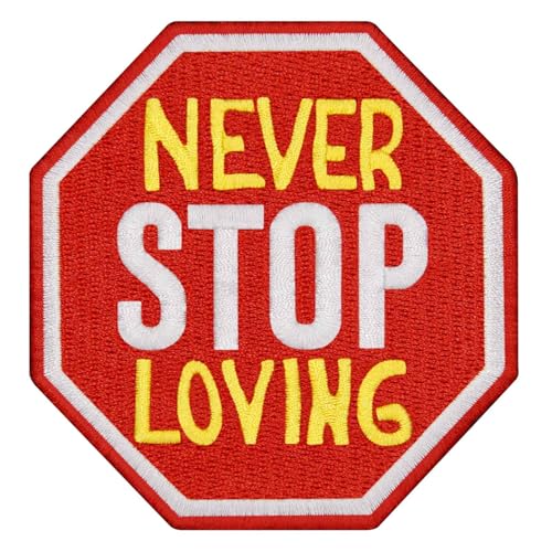 EmbTao Aufnäher mit Aufschrift "Never Stop Loving Road Traffic", bestickt, zum Aufbügeln oder Aufnähen EmbTao Aufnäher mit Aufschrift "Never Stop Loving Road Traffic", bestickt, zum Aufbügeln oder Aufnähen von EmbTao