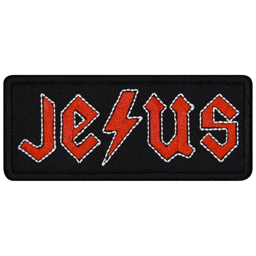 EmbTao Aufnäher mit Jesus, bestickt, Biker-Abzeichen, zum Aufbügeln oder Aufnähen EmbTao Aufnäher mit Jesus, bestickt, Biker-Abzeichen, zum Aufbügeln oder Aufnähen von EmbTao