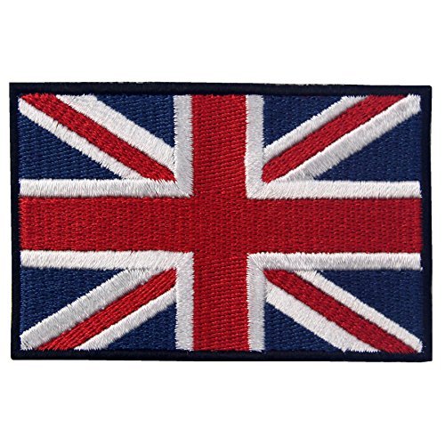 EmbTao Bestickter Aufnäher mit britischer Union Jack, England-Flagge, Großbritannien, zum Aufbügeln oder Aufnähen von EmbTao