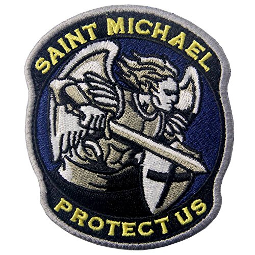 Heiliger Michael Beschütze uns Modernes Militär Moral Taktisch Flicken Bestickter Aufnäher mit Haken- und Flauschbänder von EmbTao