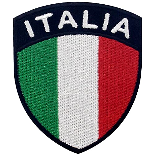 EmbTao Italienische Flagge, bestickt, mit Klettverschluss, italienisches National-Emblem von EmbTao