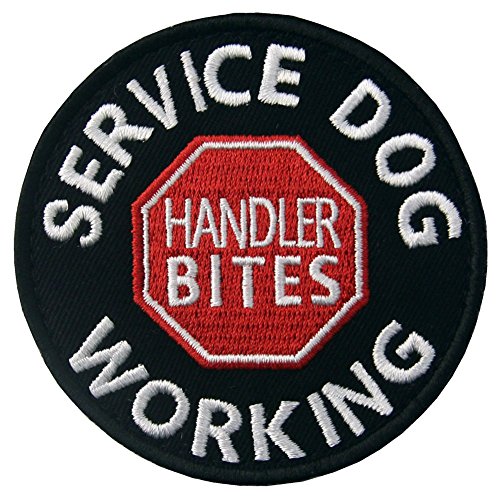 EmbTao Service Hund Arbeiten Westen/Geschirre Bestickter Aufnäher mit Haken- und Flauschbänder von EmbTao