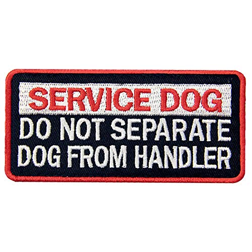 EmbTao Service Hund Trennen Sie den Hund Nicht vom Hundeführer Westen/Geschirre Bestickter Aufnäher mit Haken- und Flauschbänder von EmbTao