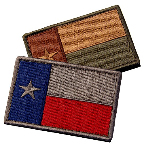 EmbTao Texas bestickter taktischer Verschluss mit Klettverschluss, 2 Stück von EmbTao