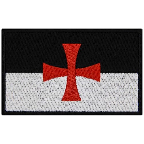 EmbTao The Templars Crusaders Knights of Cross Flag Patch Embroidered Biker Badge Applique Iron On Sew On Emblem EmbTao The Templars Crusaders Knights of Cross Flag Patch Embroidered Biker Badge Applique Iron On Sew On Emblem von EmbTao