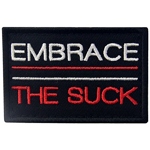 Embrace The Suck Tactical Patch Bestickte Morale Applikation Fastener Hook & Loop Emblem von EmbTao
