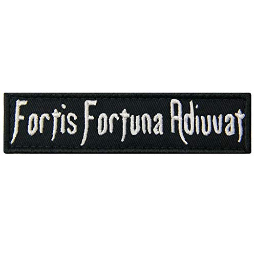 Fortis Fortuna Adiuvat Das Glück ist die brave Bestickter Aufnäher mit Haken- und Flauschbänder von EmbTao