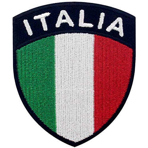 Italia Schild Flagge Bestickter Aufnäher zum Aufbügeln / Annähen von EmbTao
