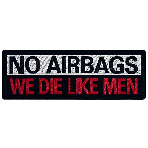 Keine Airbags Wir sterben wie Männer Bestickter Aufnäher mit Haken- und Flauschbänder von EmbTao