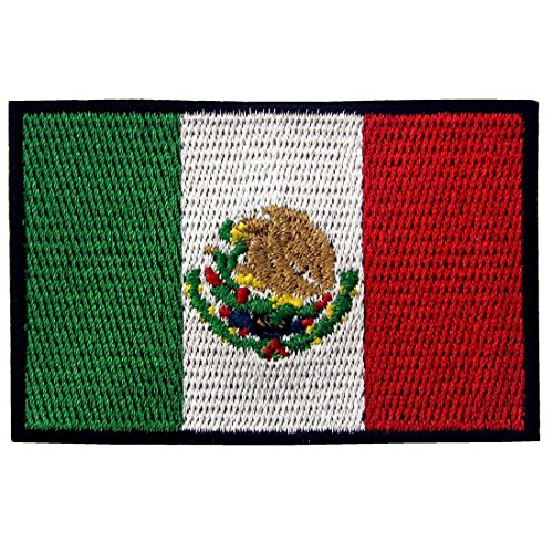 Mexiko-Flagge Bestickter Aufnäher zum Aufbügeln / Annähen von EmbTao