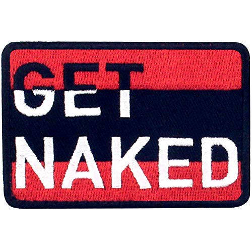 Nackt werden Bestickter Aufnäher mit Haken- und Flauschbänder von EmbTao