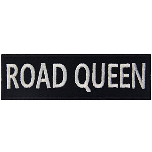 Road Queen Aufnäher, lustiges Abzeichen, bestickt, Biker-Applikation, zum Aufbügeln oder Aufnähen von EmbTao