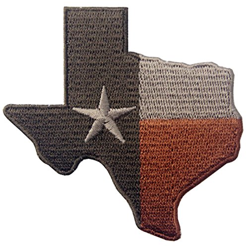 Taktische Texas-Staatenflagge, gesticktes Emblem, zum Aufbügeln oder Aufnähen, Rot von EmbTao