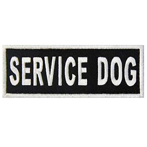 Warnschild für Hunde/Geschirre, bestickter Verschluss, Haken und Schlaufe SERVICE DOG Warnschild für Hunde/Geschirre, bestickter Verschluss, Haken und Schlaufe SERVICE DOG von EmbTao