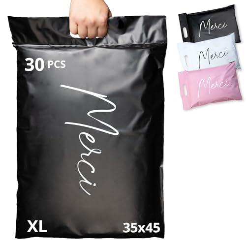 EMBALLAX - 30 Versandtaschen Warensendung - XL 45x35cm - UNDURCHSICHTIG/WIDERSTANDSFÄHIG/WASSERDICHT - Versandtüten für Kleidung - Umschlag für Kartons - Versandbeutel - Versandtasche - Danke EMBALLAX - 30 Versandtaschen Warensendung - XL 45x35cm - UNDURCHSICHTIG/WIDERSTANDSFÄHIG/WASSERDICHT - Versandtüten für Kleidung - Umschlag für Kartons - Versandbeutel - Versandtasche - Danke von EmballaX