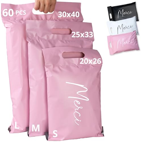 EMBALLAX - 60 Versandtaschen Warensendung - 3 Größen S/M/L - UNDURCHSICHTIG/WIDERSTANDSFÄHIG/WASSERDICHT - Versandtüten für Kleidung - Umschlag für Kartons - Versandbeutel - Versandtasche - Danke EMBALLAX - 60 Versandtaschen Warensendung - 3 Größen S/M/L - UNDURCHSICHTIG/WIDERSTANDSFÄHIG/WASSERDICHT - Versandtüten für Kleidung - Umschlag für Kartons - Versandbeutel - Versandtasche - Danke von EmballaX