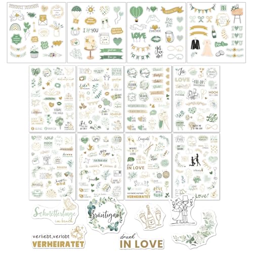 12 Pcs Hochzeit Gästebuch Aufkleber, 320 Stück Hochzeitssticker für Erinnerung Buch und Fotoalbum - Braut Geschenk für Hochzeit - Aufkleber Liebe -GästebuchAufkleber 12 Pcs Hochzeit Gästebuch Aufkleber, 320 Stück Hochzeitssticker für Erinnerung Buch und Fotoalbum - Braut Geschenk für Hochzeit - Aufkleber Liebe -GästebuchAufkleber von Embhlitfe
