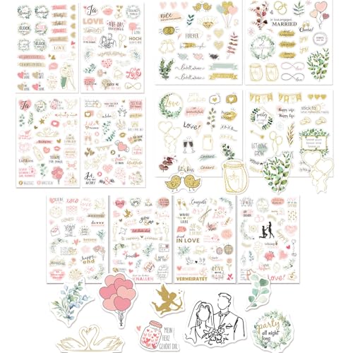 12 Pcs Hochzeit Gästebuch dekorative Aufkleber, 320 Stück für Erinnerung Buch und Fotoalbum - Braut Geschenk für Hochzeit - Aufkleber Liebe -Gästebuch Aufkleber 12 Pcs Hochzeit Gästebuch dekorative Aufkleber, 320 Stück für Erinnerung Buch und Fotoalbum - Braut Geschenk für Hochzeit - Aufkleber Liebe -Gästebuch Aufkleber von Embhlitfe
