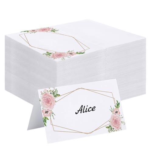 50 Stück Hochzeits-Namenskarten, Blumen-Tischkarten für Tisch-Namenskarten für Tischdekoration, Namenskarten für Hochzeit, Geburtstag, Weihnachten, Party-Dekorationen 50 Stück Hochzeits-Namenskarten, Blumen-Tischkarten für Tisch-Namenskarten für Tischdekoration, Namenskarten für Hochzeit, Geburtstag, Weihnachten, Party-Dekorationen von Embhlitfe