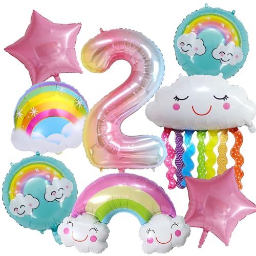 8 Stück Geburtstagsdeko 1 Jahre Mädchen,Luftballon 1. Geburtstag Folienballon Happy Birthday Luftballons,Geburtstagsparty Luftballons für Kinder Jungen Mädchen Dekorationen 1. Geburtstag (2) von Embhlitfe