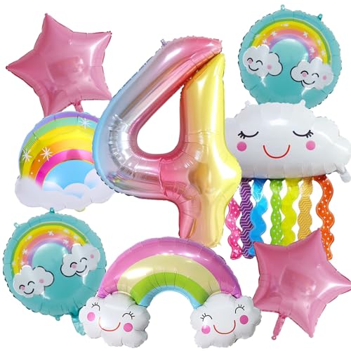 8 Stück Geburtstagsdeko 1 Jahre Mädchen,Luftballon 1. Geburtstag Folienballon Happy Birthday Luftballons,Geburtstagsparty Luftballons für Kinder Jungen Mädchen Dekorationen 1. Geburtstag (4) von Embhlitfe