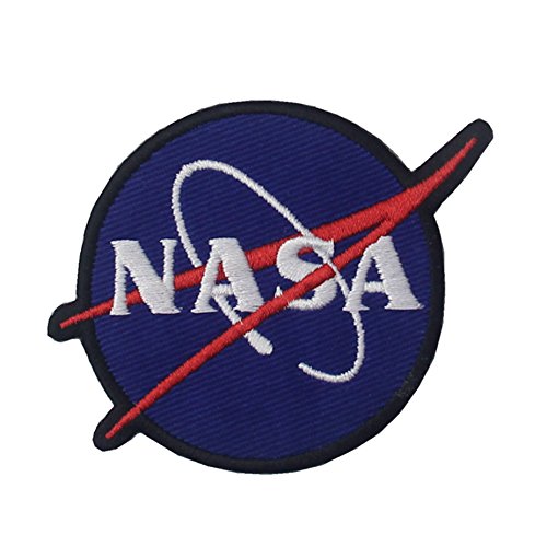 Embird Aufnäher mit NASA-Logo zum Aufbügeln oder Aufnähen, Blau von Embird