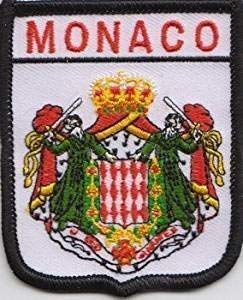 Aufnäher, Motiv: Monaco Wappen der Welt, bestickt von Emblems-Gifts
