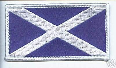Parche BORDADO Cresta de Bandera de Cruz de San Andrés de Escocia PEQUEÑA von Emblems-Gifts