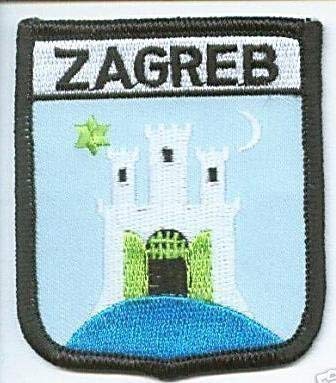 Zagreb City Wappen, bestickter Aufnäher von Emblems-Gifts