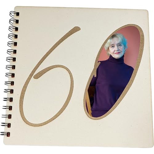 Fotobuch oder Gästebuch aus Holz mit großem Ausschnitt 60 auf der Vorderseite Geburtstag Jahrestag Fotobuch oder Gästebuch aus Holz mit großem Ausschnitt 60 auf der Vorderseite Geburtstag Jahrestag von Embracing Mindfulness