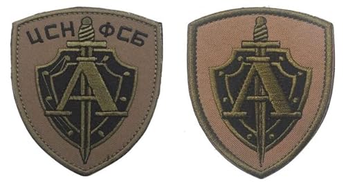 2 stücke Russland KGB Alpha FSB Russische Spezialeinheiten Stickerei Patch Militär Taktische Moral DIY Emblem Werkzeug Ausrüstung Applique mit Haken Bestickter Patch von Embroidery Patch