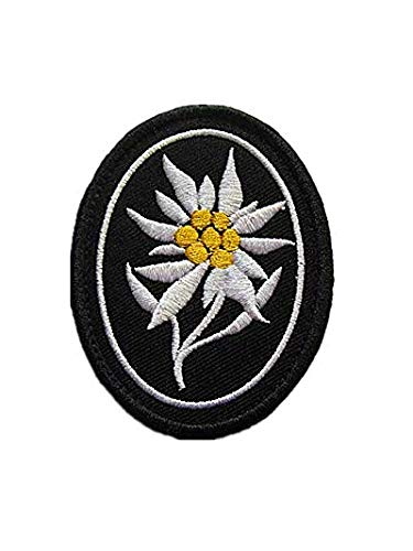 WW2 German Mountain Division Elite Edelweiss Military Hook Loop Tactics Morale Embroidered Patch von Embroidery Patch