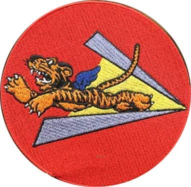 WWII Flying Tigers Leaping Tiger Military Hook Loop Tactics Moral Bestickter Patch von Embroidery Patch