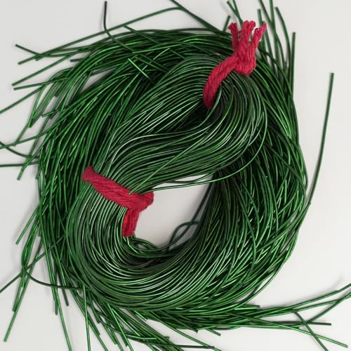 Französischer Draht für Schmuckherstellung und Stickzwecke, 1 mm, glatte Oberfläche, Smaragdgrün (100 g) von Embroiderymaterial