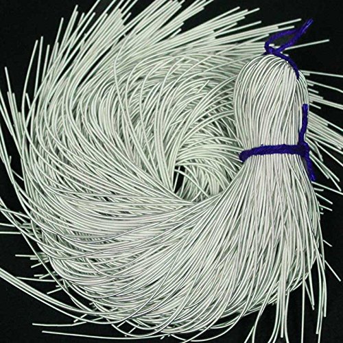 Französischer Draht für Schmuckherstellung und Stickzwecke, 1 mm, mattes Finish, metallische weiße Farbe (100 g) von Embroiderymaterial